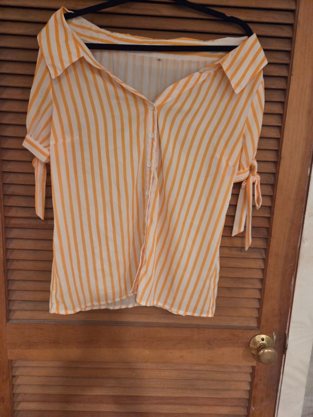 Off the shoulder button up